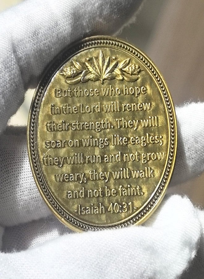 CYOUNG Soar On Wings Like Eagles Challenge Coin - Isaiah 40:31 Bible Verse, Motivational Religious Gift for Strength and Faith - Image 4